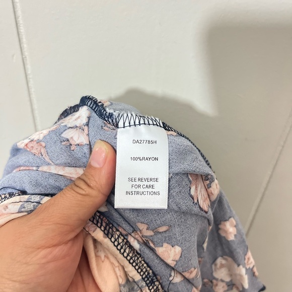 Aakaa Floral Dolman Sleeve Tie Front Waist Border Print Dress Size M - Picture 8 of 9